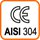 Cezares - Конструктивные элементы изготовленны из высоколегированной нержавеющей стали, соответствующей стандарту AISI 304