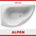 Асимметричная акриловая ванна Alpen (Альпен) Dallas 160*105 для ванной комнаты