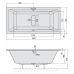 Прямоугольная акриловая ванна Alpen (Альпен) Marlene 180*80 для ванной комнаты