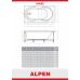 Прямоугольная акриловая ванна Alpen (Альпен) Mars 110*70 для ванной комнаты