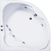 Угловая акриловая ванна Bas (Бас) Хатива (Hativa) 143*143 см для ванной комнаты