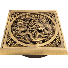 Дизайнерский душевой трап Bronze de Luxe Дракон 21986 для ванной комнаты
