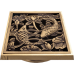 Дизайнерский душевой трап Bronze de Luxe Рыбы 219805 для ванной комнаты