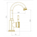 Дизайнерский смеситель Bronze de Luxe 10127 для раковины для ванной комнаты