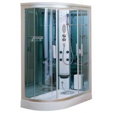 Асимметричная душевая кабина CRW (ЦРВ) AE006 130*80 см с парогенератором для ванной комнаты