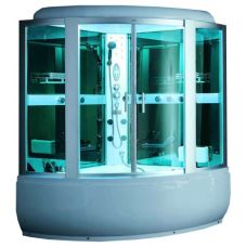 Полукруглая душевая кабина CRW (ЦРВ) AE020 150*150 см с парогенератором для ванной комнаты