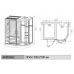 Прямоугольная душевая кабина CRW (ЦРВ) AG0003 185*138 см с парогенератором для ванной комнаты