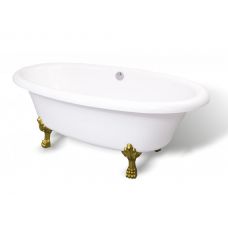 Овальная отдельностоящая ванна Aquastone Оливия 180*90 см на ножках из литого мрамора для ванной комнаты