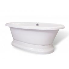 Овальная отдельностоящая ванна Aquastone Оливия 180*90 см на подиуме из литого мрамора для ванной комнаты