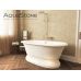 Овальная отдельностоящая ванна Aquastone Оливия 180*90 см на подиуме из литого мрамора для ванной комнаты