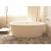Овальная отдельностоящая ванна Aquastone Оливия 180*90 см с экраном из литого мрамора для ванной комнаты