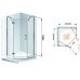 Многоугольный душевой уголок Cezares (Чезарес) Magic P1 90 для ванной комнаты