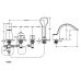 Каскадный смеситель Ideal Standard (Идеал Стандард) Melange (Меланж) A4293AA для ванны и душа в ванной комнате