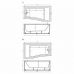 Асимметричная акриловая ванна Novitek (Новитек) Illusio (Иллюзия) 180*110 см для ванной комнаты