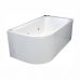 Асимметричная акриловая ванна Novitek (Новитек) Vellamo 137*76 см для ванной комнаты