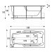 Прямоугольная акриловая ванна Novitek (Новитек) Diana (Диана) 150*81 см для ванной комнаты