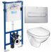 Комплект Roca + Gustavsberg: система инсталляции DUPLO WC, кнопка смыва и унитаз Nordic с сидением