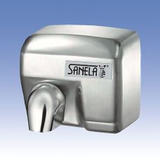 Электрическая автоматическая сушилка для рук  Sanela (Санэла) SLO 02E 79024 для ванной комнаты, квартиры, дома, общественных туалетов и других помещений