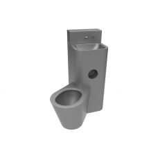 Комплект Senda (Сенда) Kompact, унитаз напольный из нержавеющей стали для ванной комнаты