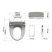 Многофункциональная электронная крышка-биде Solvi A-750R для унитаза в ванной комнате и туалете