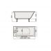 Прямоугольная ванна Spn (Спн) Klassika (Классика) 150*70 см из литого мрамора для ванной комнаты