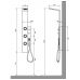 Душевая колонна SystemPool (СистемПул) Due Inox Brillo Blanca S231500001 для ванной комнаты и душа