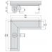 Угловой душевой канал Aco (Ако) E-line 0153.97.29, 398*398 мм с вертикальным фланцем для ванной комнаты