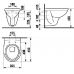 Подвесной унитаз Jika (Джика) Dino Lyra (Лира) 2137.2 с горизонтальным выпуском для ванной комнаты и туалета