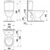 Напольный унитаз-компакт Jika (Джика) Lyra (Лира) 2423.6 с бачком и горизонтальным выпуском для ванной комнаты и туалета