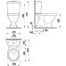 Напольный унитаз-компакт Jika (Джика) Lyra (Лира) 2423.7 с бачком и вертикальным выпуском для ванной комнаты и туалета