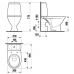 Напольный унитаз-компакт Jika (Джика) Lyra Baltic (Лира Балтик) 2428.6 с бачком и горизонтальным выпуском для ванной комнаты и туалета