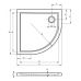 Акриловый полукруглый душевой поддон Riho (Рихо) Zurich DA92 284 100*100 см для душевой шторки в ванной комнате