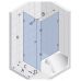 Прямоугольная душевая шторка Riho (Рихо) Scandic (Скандик) S208 90*90 см для душевого поддона в ванной комнате