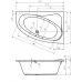 Асимметричная акриловая ванна Riho Lyra 153*100 см