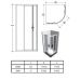 Душевой уголок-ограждение Vidima VidimaTrend T2652 80*80 для ванной комнаты в интернет-магазине сантехники RoyalSan.ru