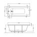 Прямоугольная акриловая ванна Vitra (Витра) Concept (Концепт) 160*70 для ванной комнаты