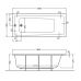 Прямоугольная акриловая ванна Vitra (Витра) Concept (Концепт) 180*80 для ванной комнаты