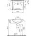 Раковина-умывальник Vitra (Витра) Arkitekt (Аркитект) 6147B003-0001, 60 см для ванной комнаты