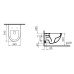 Подвесной безободковый унитаз Vitra (Витра) Options Sento (Сенто) 7748B003-6115 Rim-Ex с тонким сидением для ванной комнаты и туалета