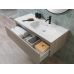 Smart Столешница 110x50x14,5 см со встроенной раковиной слева с отверстием для смесителя крион белая