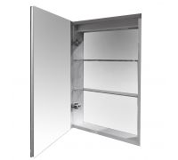Smart Cabinets Шкаф 48,9x76,2x10 см встроенный с одной дверцей и полками зеракальный хром