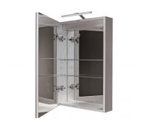 Smart Cabinets Шкаф 60x75x13,5 см подвесной с одной дверцей и полками зеркальный c подсветкой