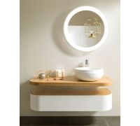  Aro Комплект мебели (тумба+столешница+раковина+донный клапан+сифон+зеркало)