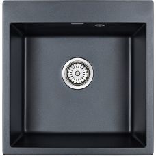 Мойка для кухни Paulmark Praktisch PM105152-BLM черный металлик