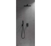 Urban Комплект для душа (верхний душ+кронштейн+ручной душ+гибкий шланг+смеситель однорычажный) черный
