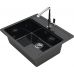 Комплект  Мойка для кухни Marrbaxx Джекки Z009Q004 чёрный + Измельчитель отходов Bort Titan Max Power