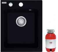 Комплект  Мойка для кухни Franke Maris MRG 610-42 оникс + Измельчитель отходов Franke Turbo Elite TE-75 с пневмокнопкой