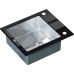 Комплект  Мойка для кухни Zorg Inox Glass GL-6051-BLACK черное стекло + Измельчитель отходов Zorg Inox D ZR-38 D