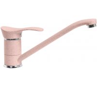 Смеситель AquaGranitEx C-1040 для кухонной мойки, розовый