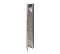 Smart Cabinets Шкаф 170x30x14,5 см подвесной с одной дверцей и полками зеркальный хром